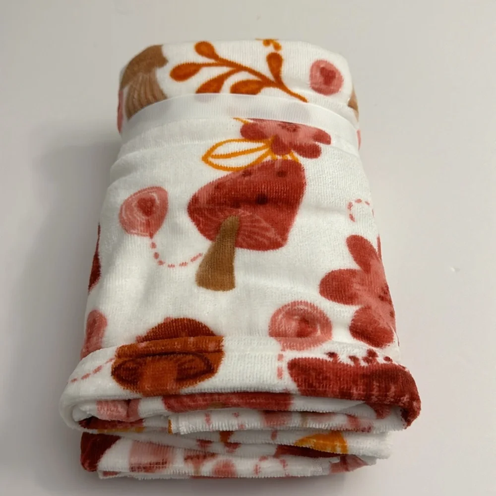 💥6pc CARO HOME 100% Cotton Bath Towel Set - Mushroom Print - MESA